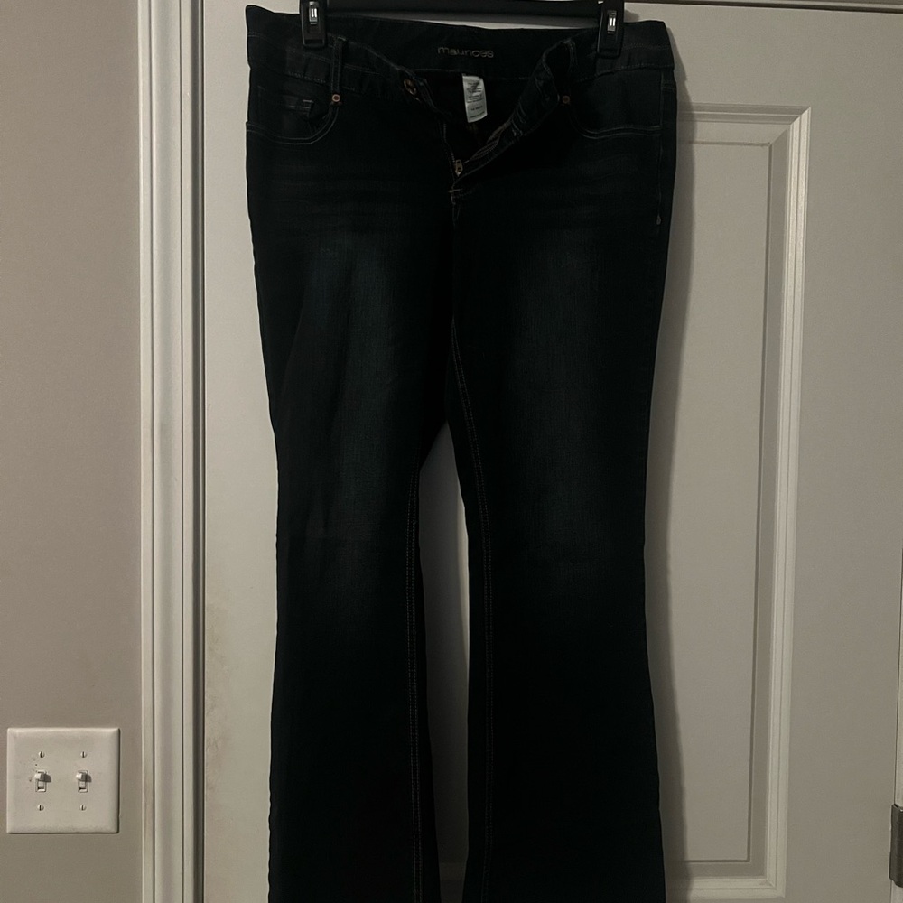 Maurices Blue Flare Wide Leg Jeans